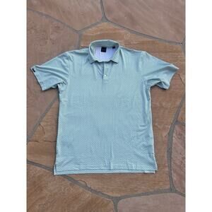 Dunning Golf Polo Shirt Mens Large Green Troon Logo Performance Golf CR